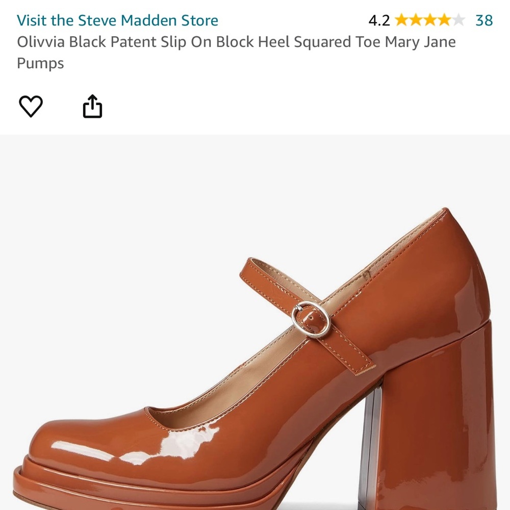 Steve Madden cognac mary jane platform heels